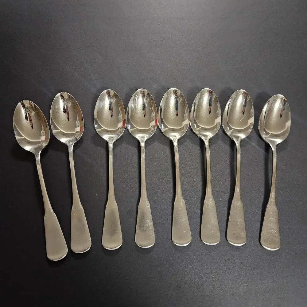 Oneida USA Minute Man Colonial Boston Teaspoons Stainless Flatware 8 Piece